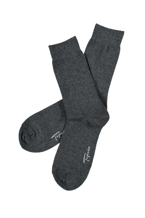 SOLID COTTON ANTHRACITE MELANGE sokker