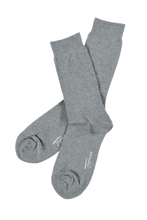SOLID COTTON GREY MELANGE sokker