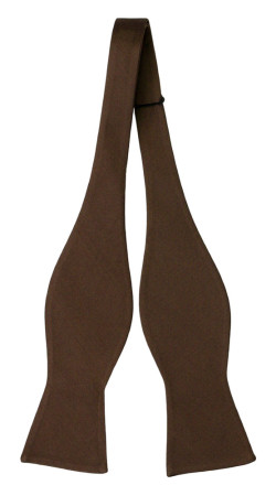 SOLID Dark brown uknyttet sløyfe