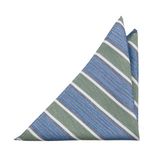 SPONTANEOUSSTRIPES FAWN GREEN lommetørkle