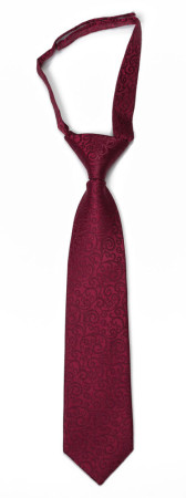 SWANKY Dark red barneslips liten ferdigknyttet