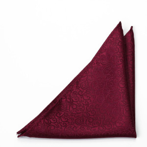SWANKY Dark red lommetørkle