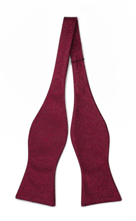 SWANKY Dark red uknyttet sløyfe
