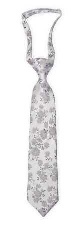 TOSSBLOSSOM Silver grey barneslips liten ferdigknyttet