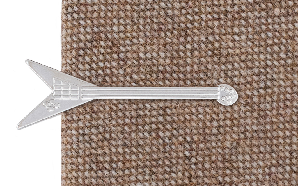 Triangle Guitar Silver slipsnål