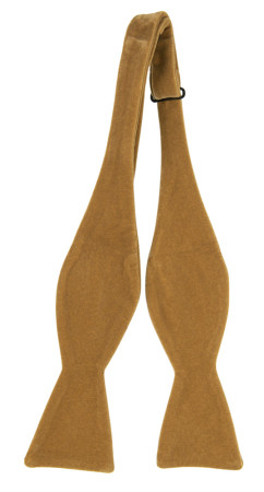 Velvet Butterscotch Beige uknyttet sløyfe
