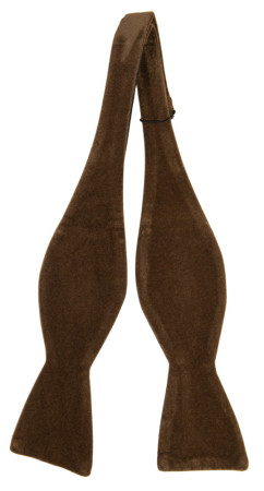 Velvet Cocoa Brown uknyttet sløyfe