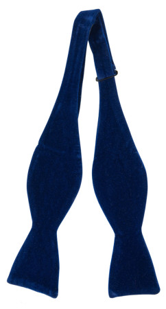 Velvet Dark Blue uknyttet sløyfe