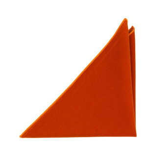 Velvet Deep Orange lommetørkle