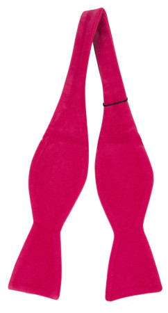 Velvet Deep Pink uknyttet sløyfe