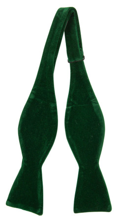 Velvet Forrest Green uknyttet sløyfe